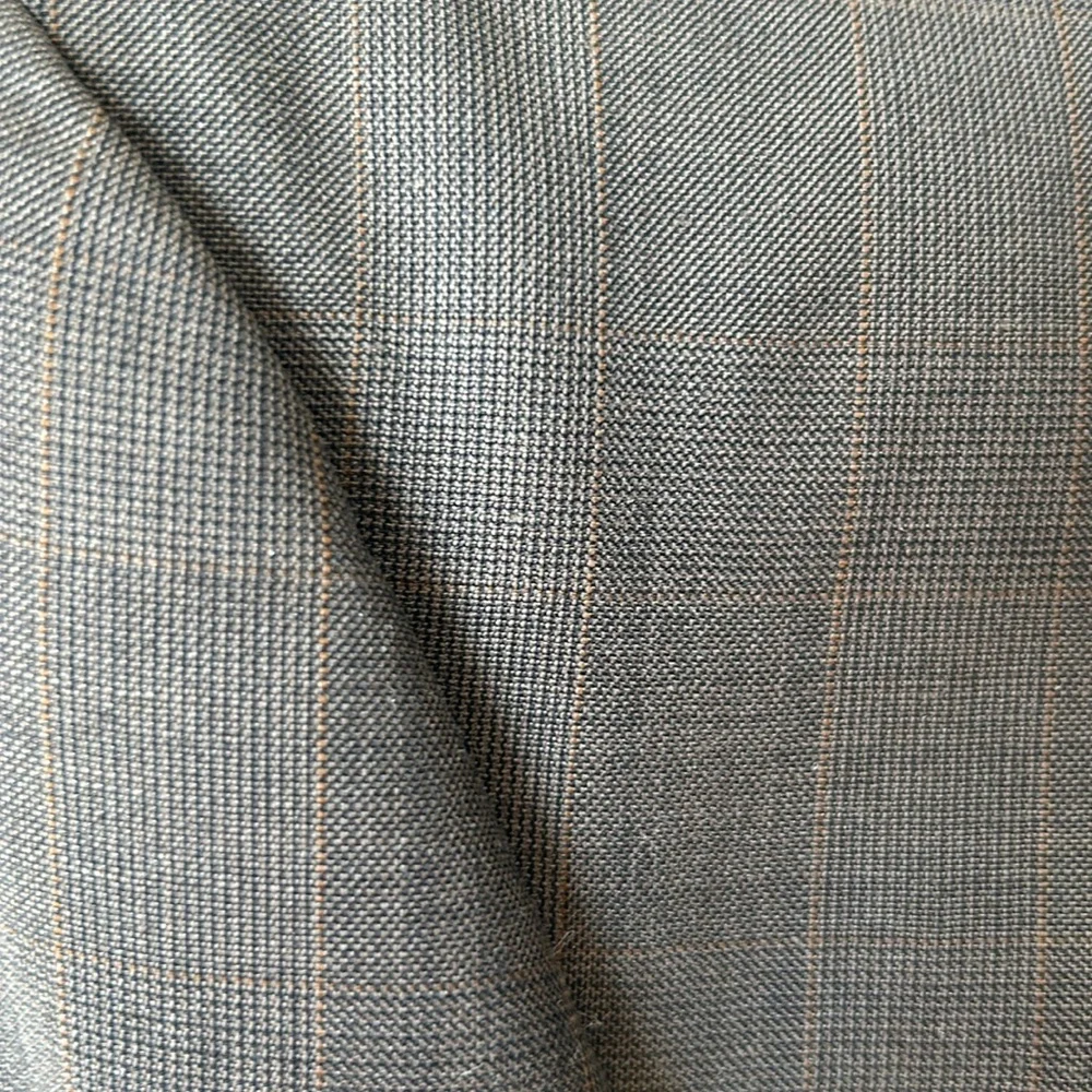 Burberry Brown Plaid Suit Coat Super 100’s Wool‎ Luxury Business Office XXL/48